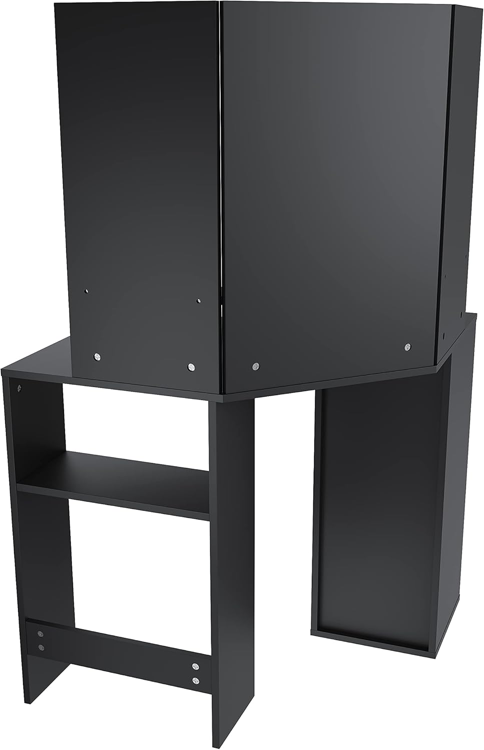 Makeup Desk with 3 Angle Mirror and 5 Drawers
